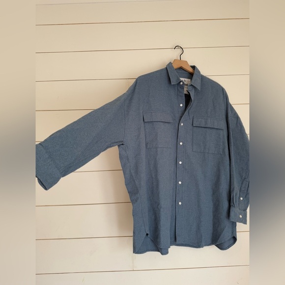 Frank & Eileen Mcloughlin Shirt Jacket in Melange Jean - Picture 8 of 16
